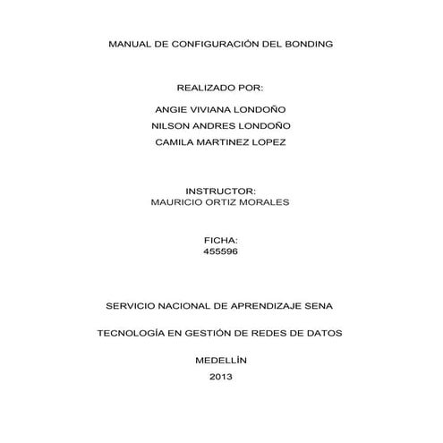 Configuración de Bonding en CentOS 6.2