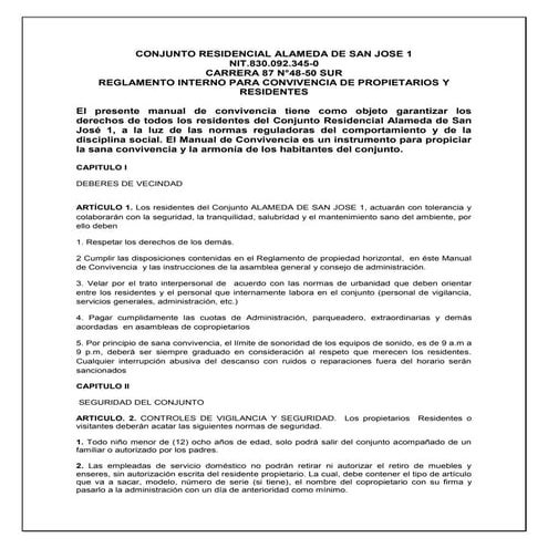 Manual de convivencia