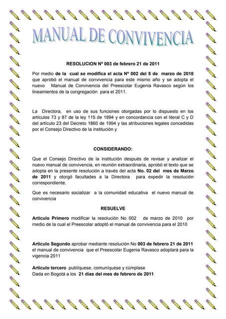 Manual de convivencia