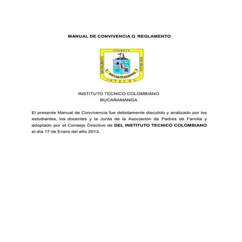 Manual de convivencia intecol