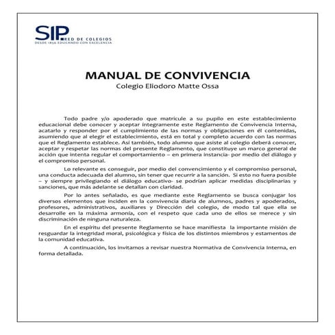 Manual de convivencia interna