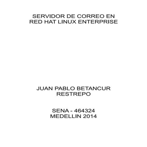 Manual de correo red hat linux enterprise | PDF