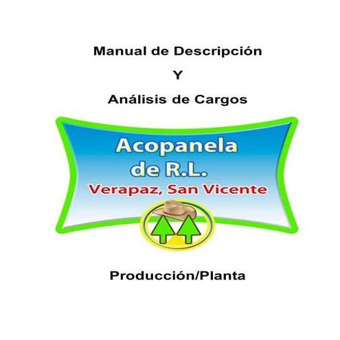Manual de descripción y análisis del cargo ACOPANELA de  RL