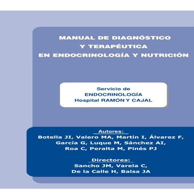 Manual de diagnostico y terapeutica en endocrinologia   ramon y cajal