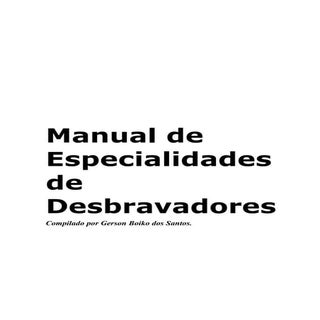 Manual de especialidades com resposta
