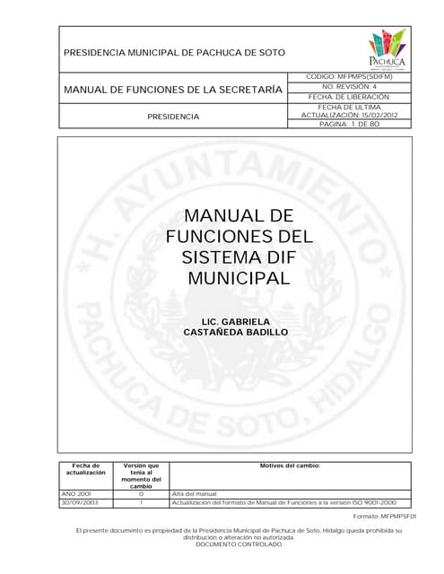 Manual de funciones del dif