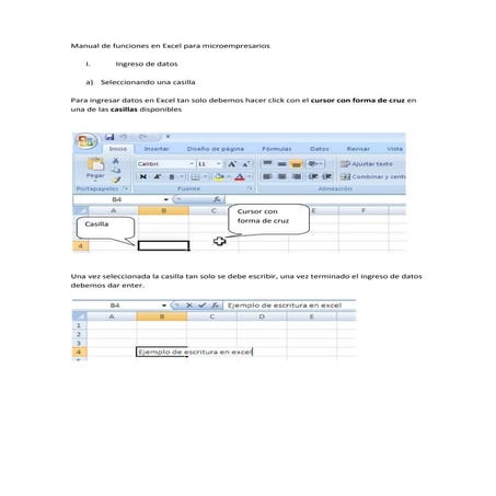 Manual de funciones en excel para microempresarios