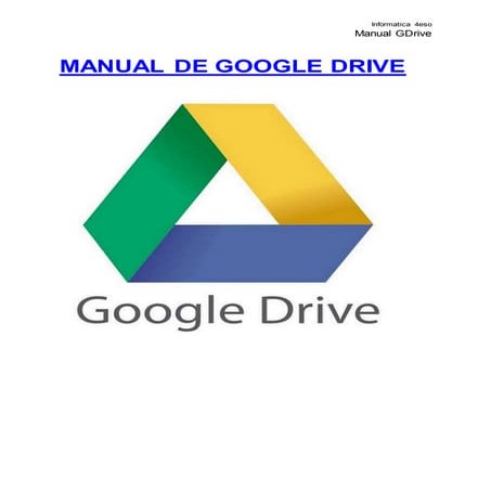 Manual de google drive | DOCX
