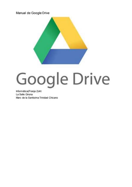 Manual de Google Drive | PDF