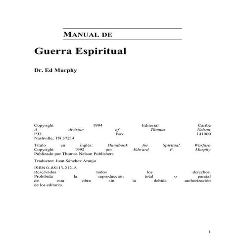 Manual de guerra espiritual