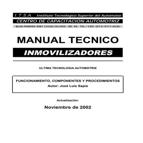 Manual de inmovilizadores