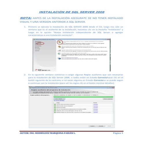 Manual de Instalación sql server 2008