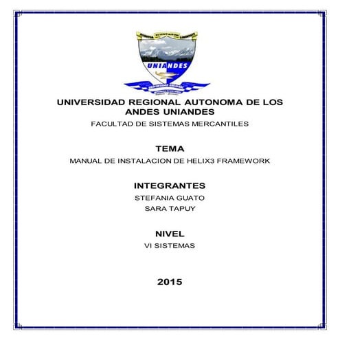 Manual de instalacion de helix3 framework