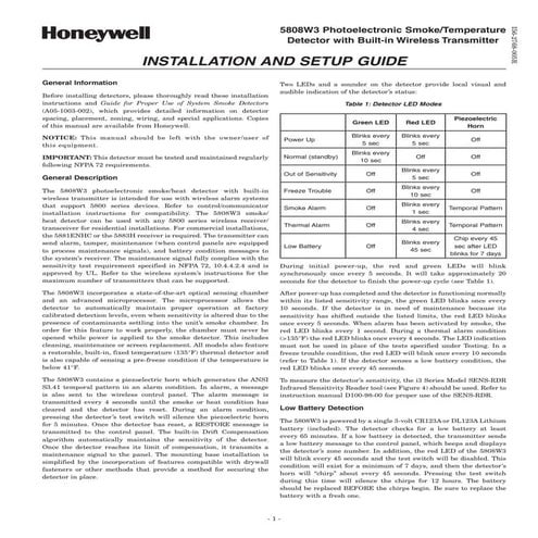 Manual de instalacion detector honeywell
