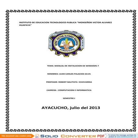 Manual de instalacion de windoms 7 life jcps-huapaya-ayacucho