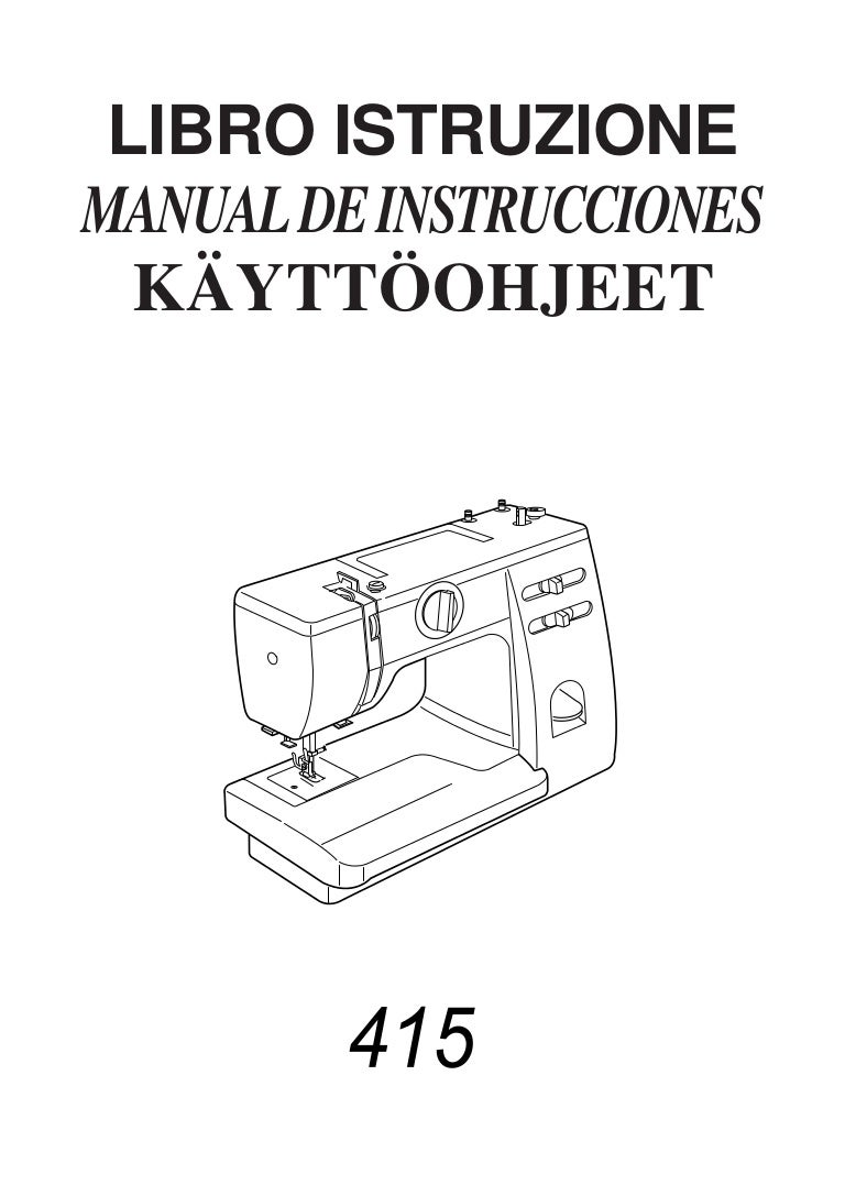 Manual de instrucciones de maquina 415 JANOME, maquina de coser 415