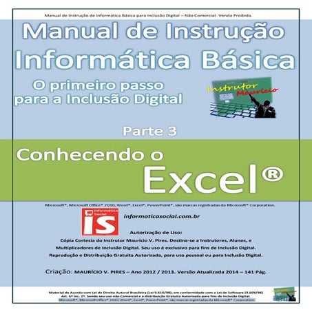 Manual de instrução de informática básica parte1 introdução a ...