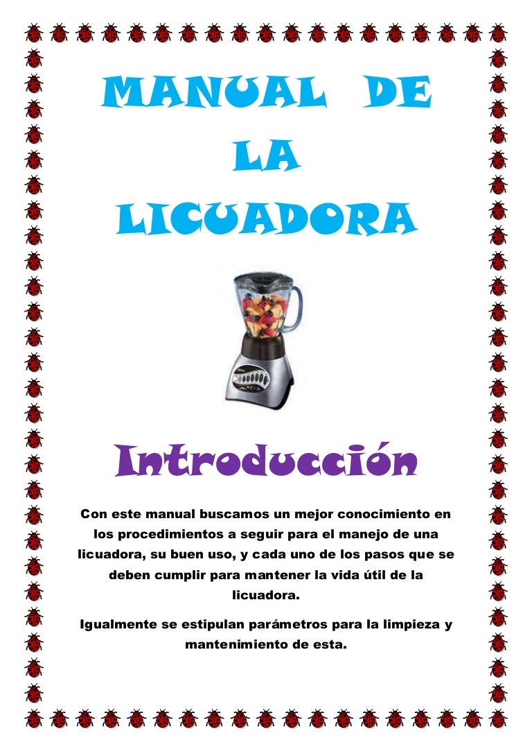 Manual De La Licuadora