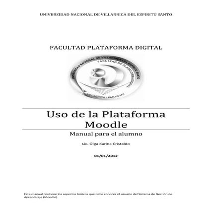 Uso de la Plataforma Moodle. Manual para el alumno