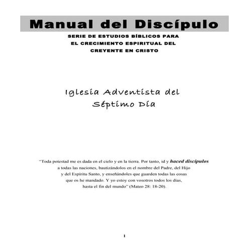 Manual del discípulo, edición procread