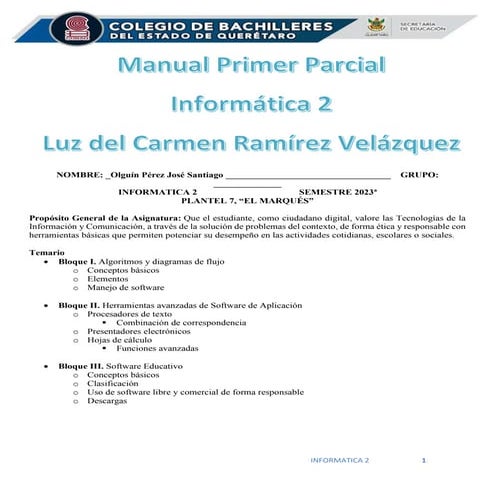 Cuadernillo de Informatica I y II | DOCX