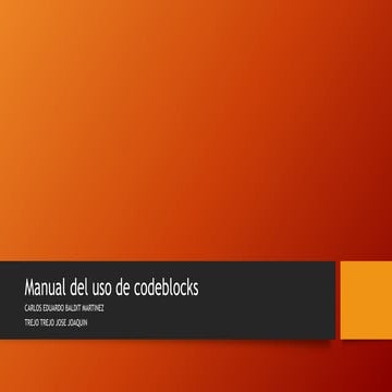 Manual del uso de codeblocks