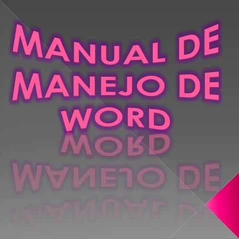 Manual de manejo de word