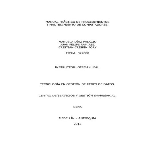 Manual de mantenimiento preventivo