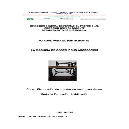 Manual de maquinas y accesorios