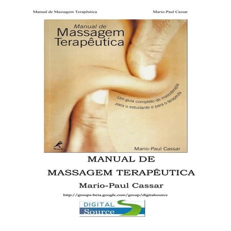 Manual de massagem terapêutica