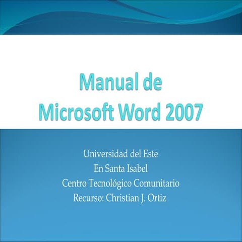 Manual De Microsoft Word 2007