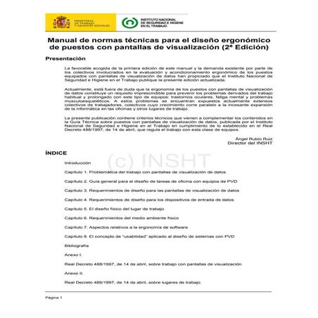 Manual de normas tecnicas para el diseño ergonomico