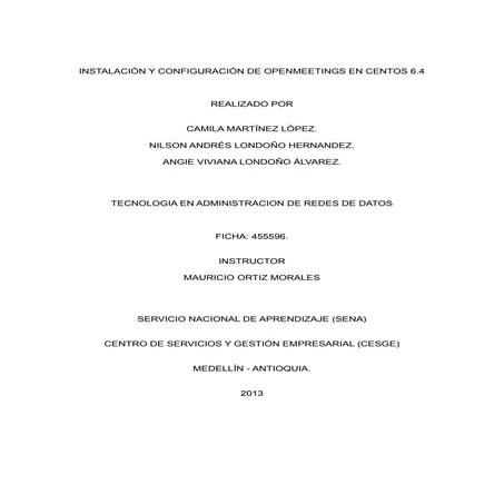 Instalación y configuración de OpenMeetings en CentOS 6.4