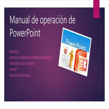 Manual de operación de power point 1 | PPTX