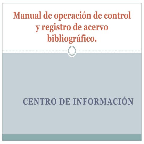 Manual del centro de informacion cbta 289