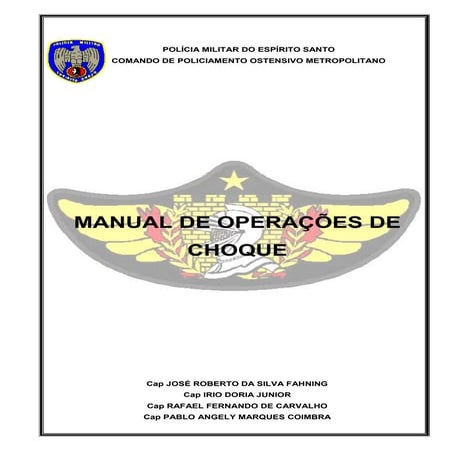 MANUAL DE OPERAÇÕES DE CHOQUE