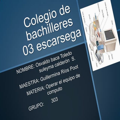 Manual de operar el equipo de computo