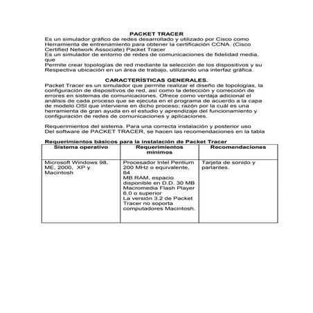 Manual de packet tracer | PDF