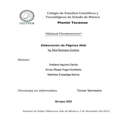 Manual de practicas de dreamweaver