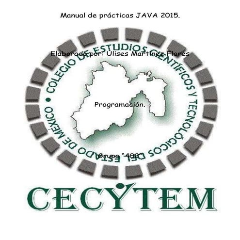 Manual de prácticas java 2015