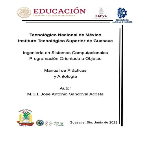 Manual de prácticas y antología para  POO