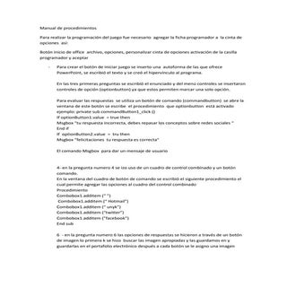 Manual de procedimientos