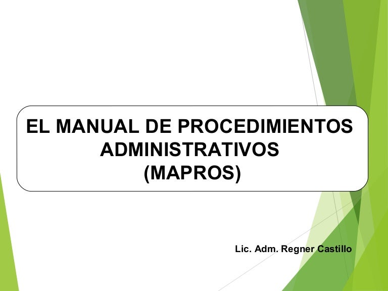 Manual de procedimientos administrativos