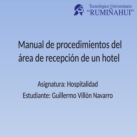 Manual de procedimientos del área de recepción hotel..pptx
