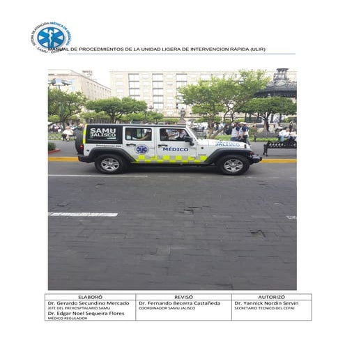 MANUAL DE PROCEDIMIENTOS ULIR2 (SAMU DE JALISCO)