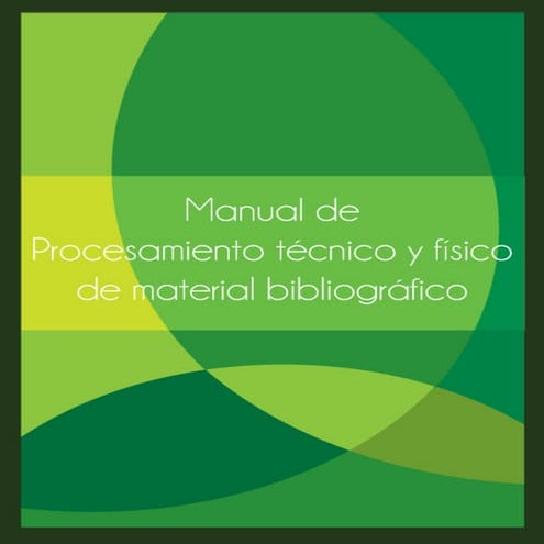 Manual de procesamiento tecnico