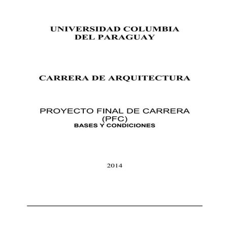 Manual de Proyecto Final de Carrera - Arquitectura | PDF