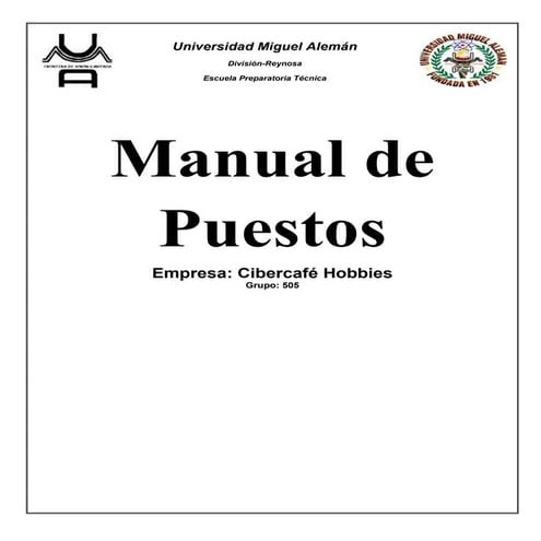 Manual de puestos .