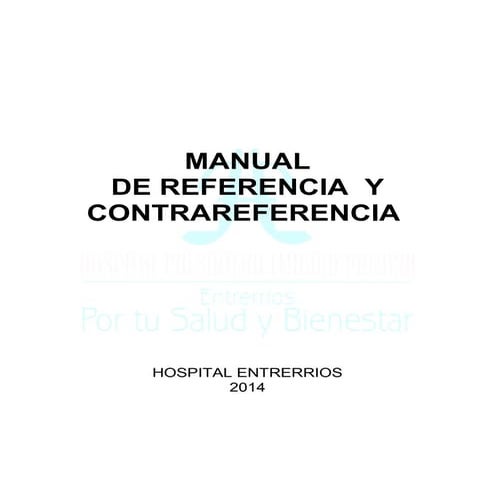 Manual de referencia y contrareferencia dic 2014