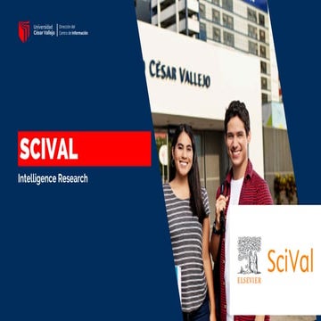 Manual de Scival para el uso adecuado de este programa pdf | PDF
